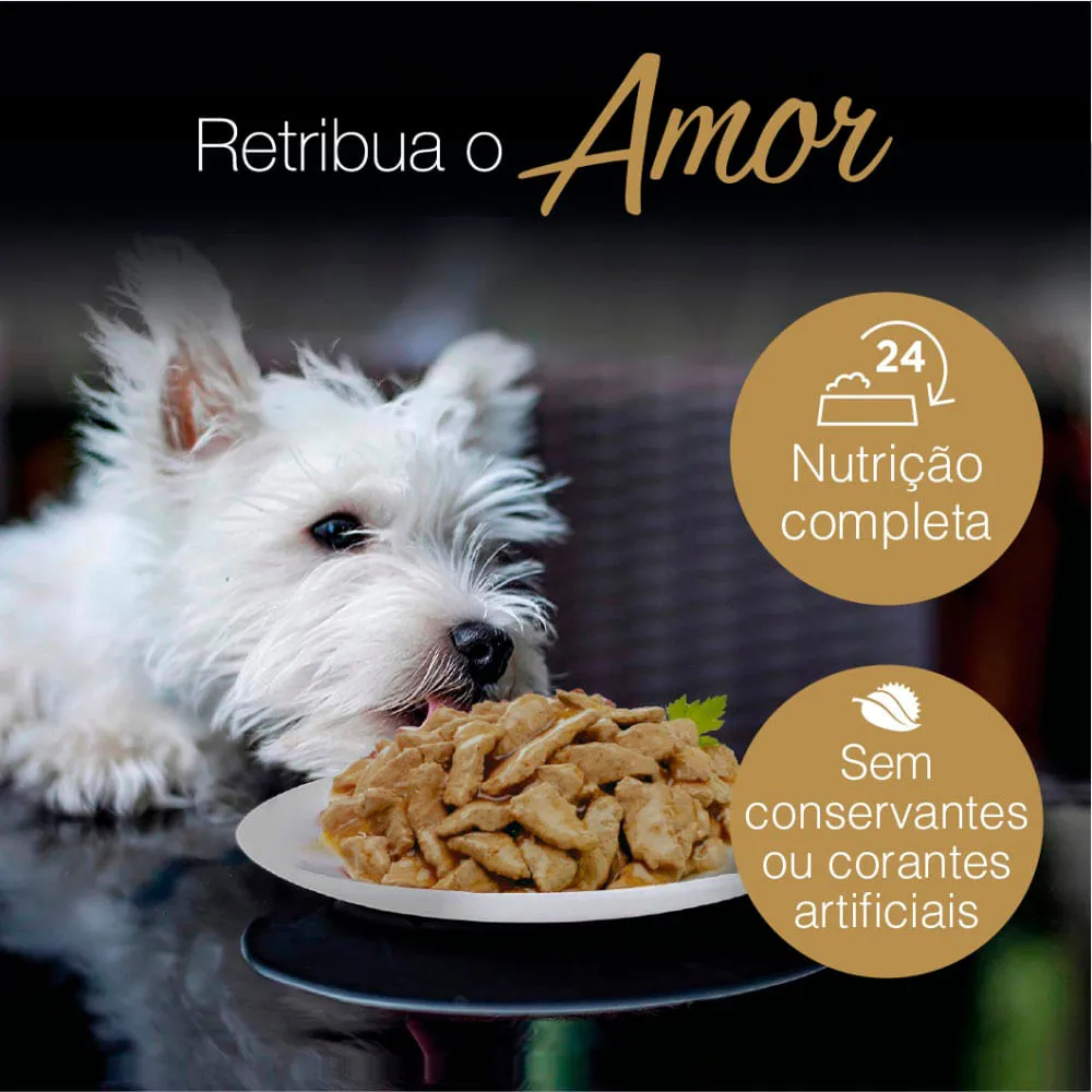 Ração Úmida Cesar para Cães Adultos Sachê Frango Marinado ao Molho — foto 4