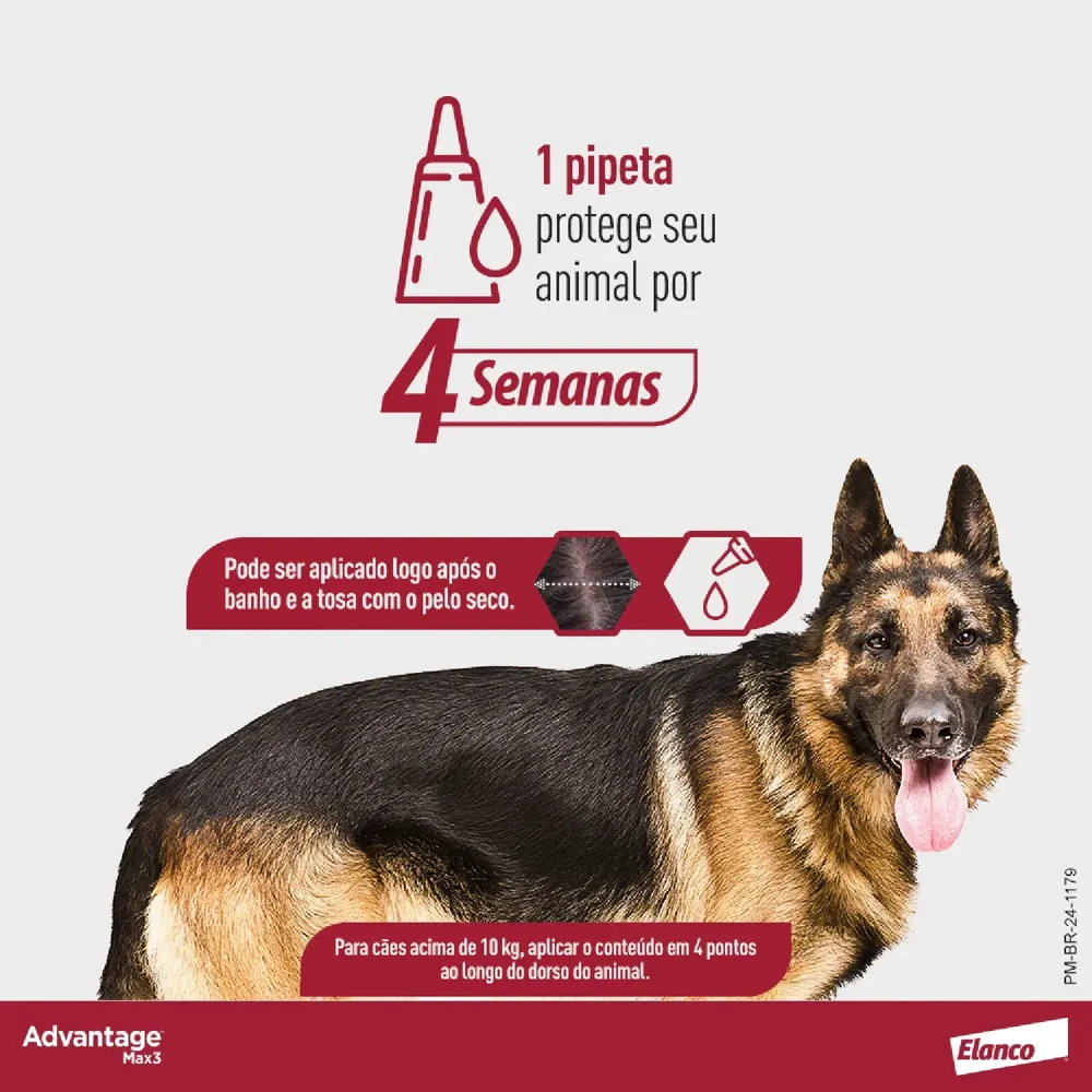 Antipulgas Advantage Max3 Cães 4kg a 10kg — foto 4