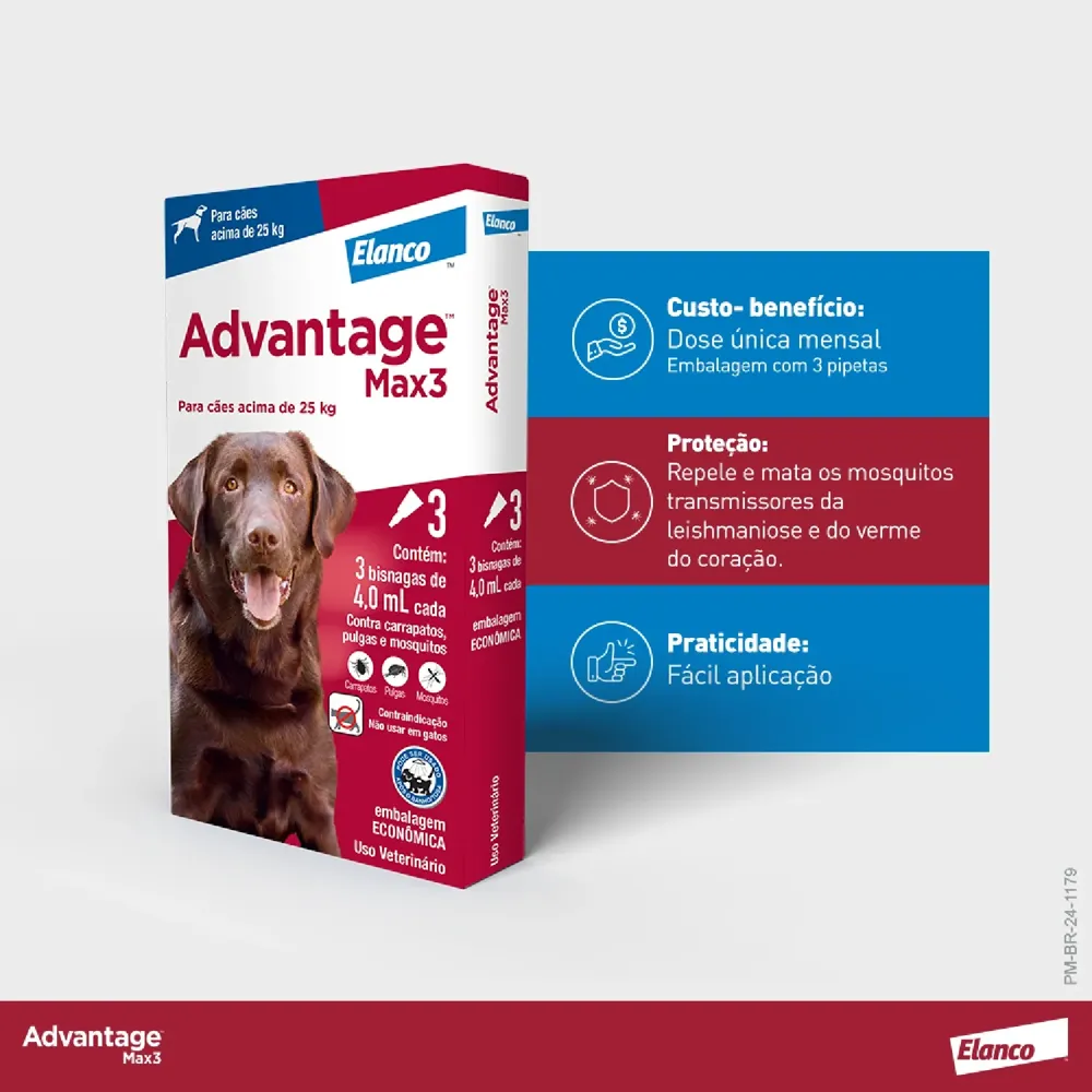 Antipulgas Advantage Max3 Cães mais de 25kg — foto 2