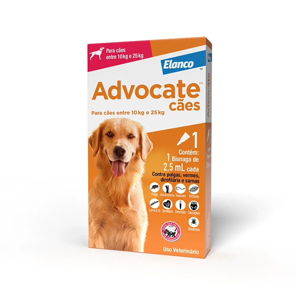 Antipulgas Advocate Cães 10 a 25kg