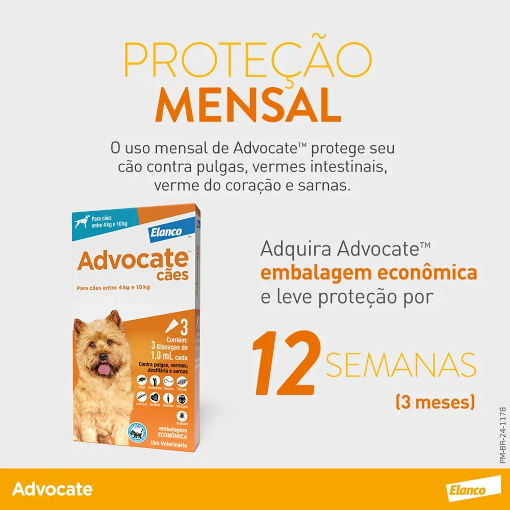 Antipulgas Advocate Cães 4 a 10kg — foto 6