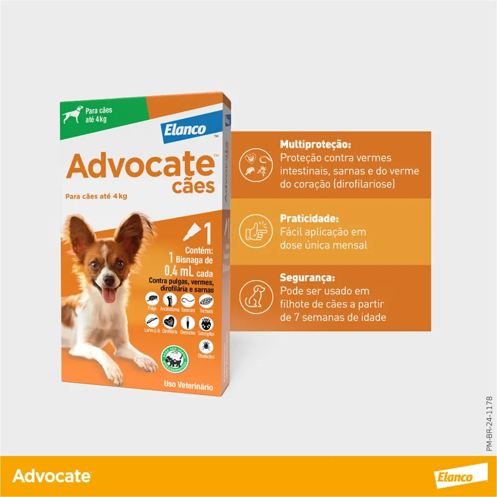 Antipulgas Advocate Cães até 4kg — foto 2