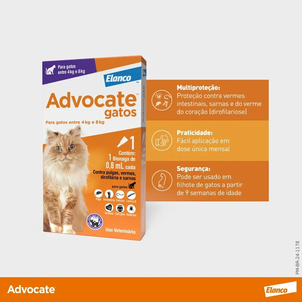 Antipulgas Advocate Gatos entre 4 e 8kg — foto 3
