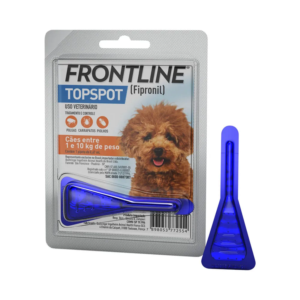 Antipulgas e Carrapatos Frontline Topspot para Cães de 1 a 10kg