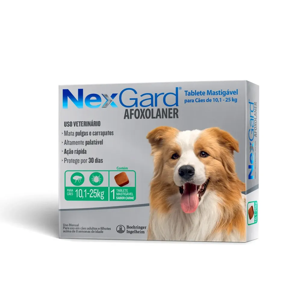 NexGard Antipulgas e Carrapatos para Cães de 10,1 a 25kg — foto 2