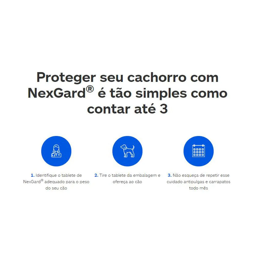 NexGard Antipulgas e Carrapatos para Cães de 10,1 a 25kg — foto 4