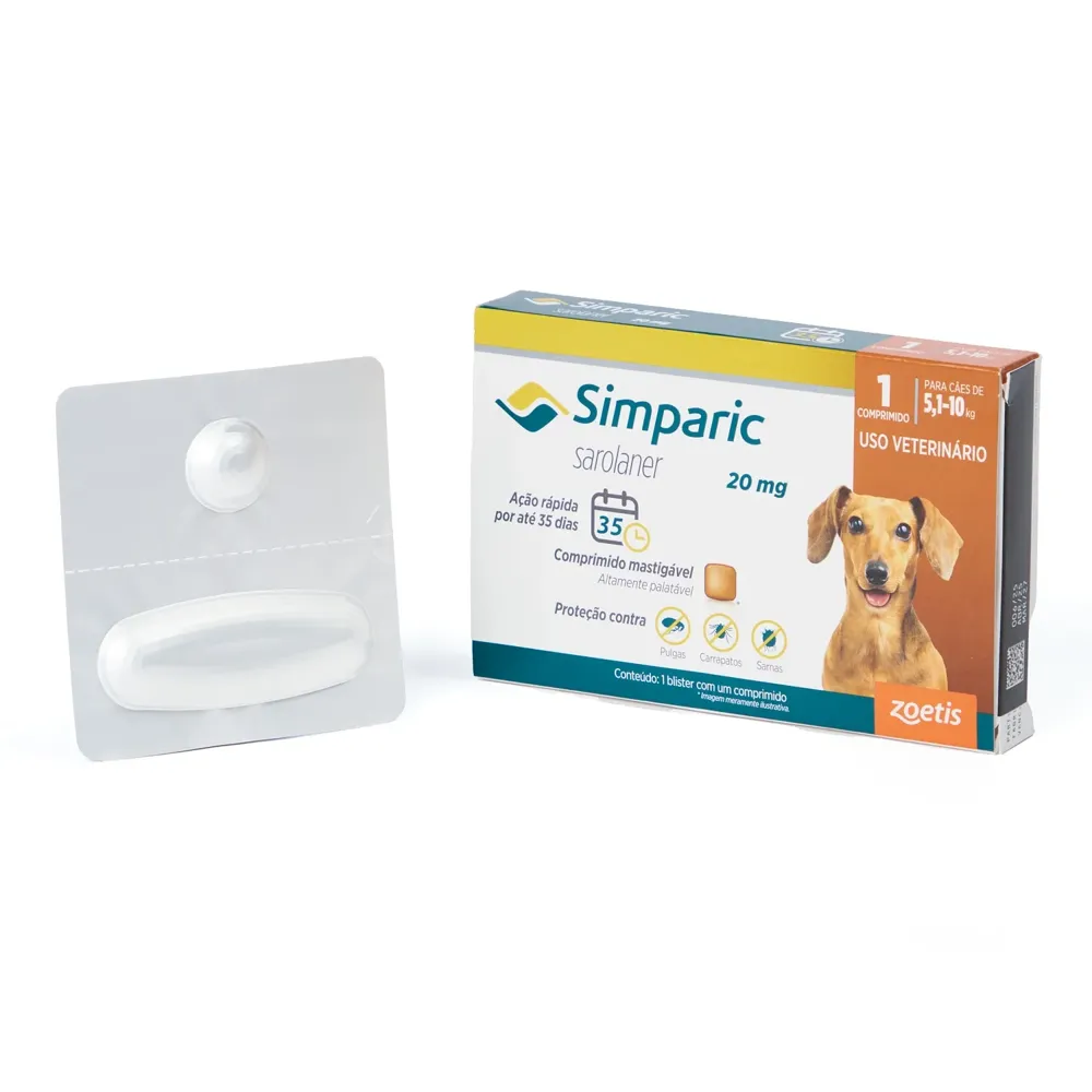 Antipulgas Simparic 20mg para Cães 5 a 10kg — foto 4