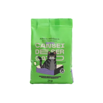 Areia Higiênica Biodegradável para Gatos Grãos Finos Cansei de Ser Gato