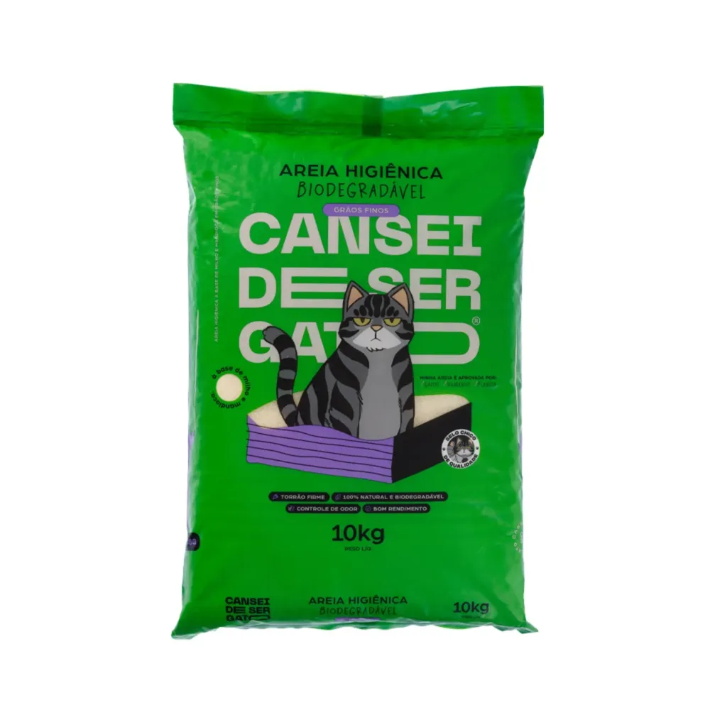 Areia Higiênica Biodegradável para Gatos Grãos Finos Cansei de Ser Gato — foto 6