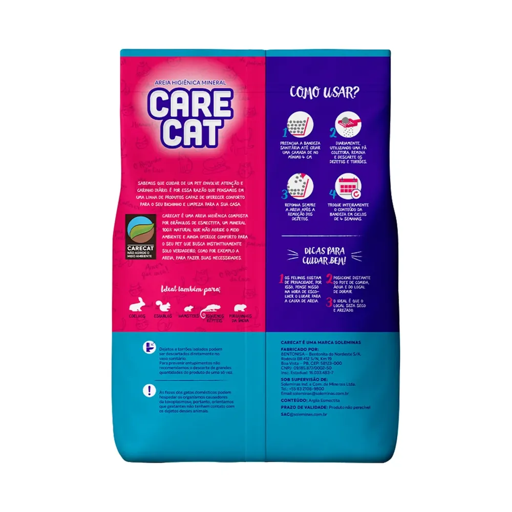 Areia Higiênica para Gatos Carecat Perfumada — foto 4