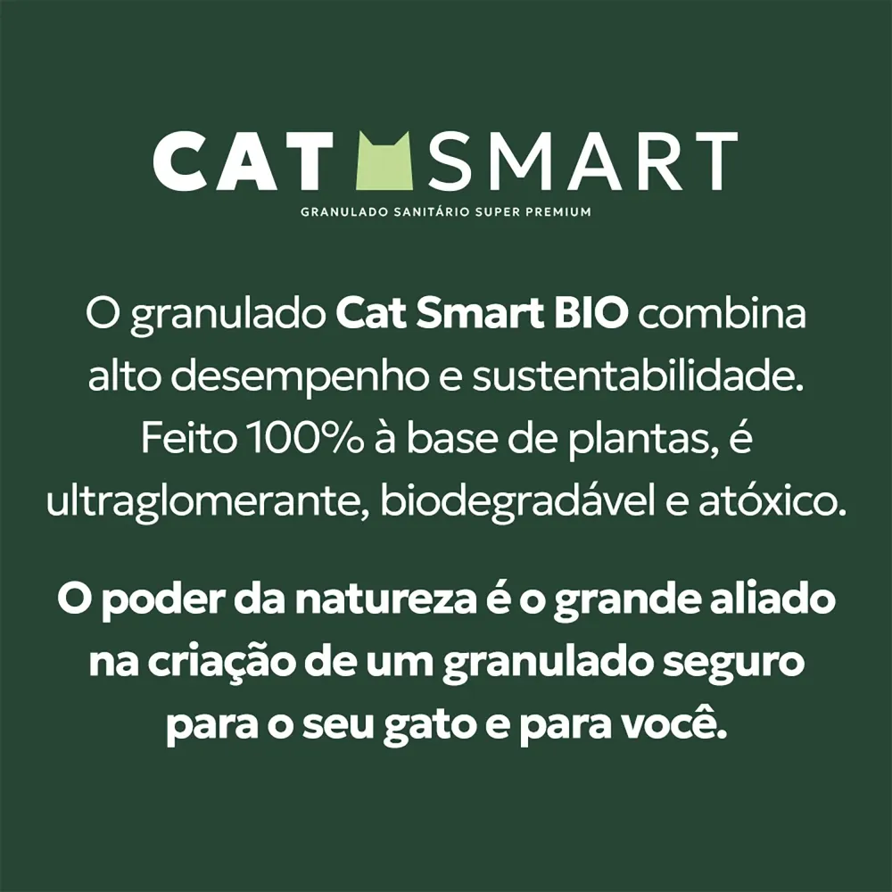 Areia Higiênica Cat Smart Bio Mandioca para Gatos Grãos Finos — foto 3