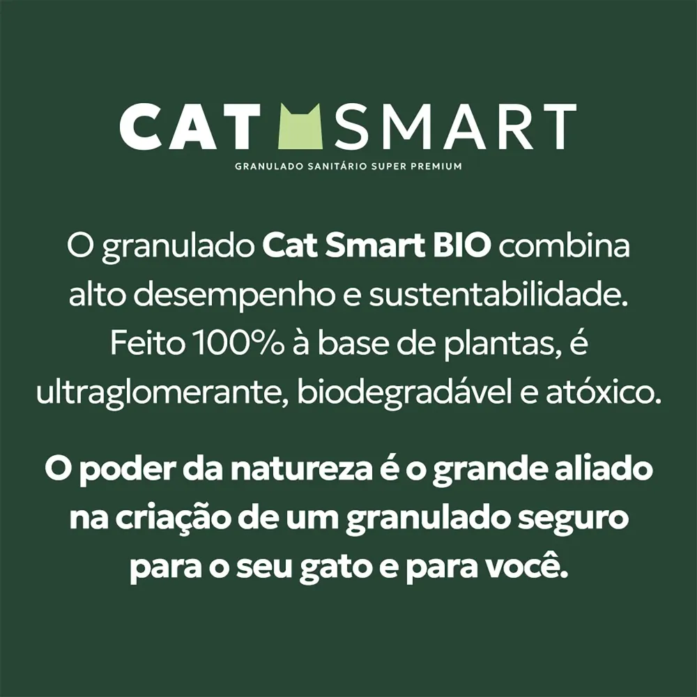 Areia Higiênica Cat Smart Bio Mandioca para Gatos Grãos Médios — foto 3