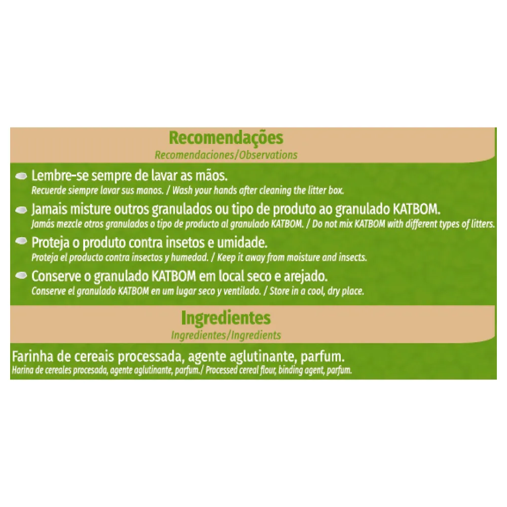 Areia para Gato Katbom Natural Granulado Higiênico Biodegradável Capim Limão — foto 6