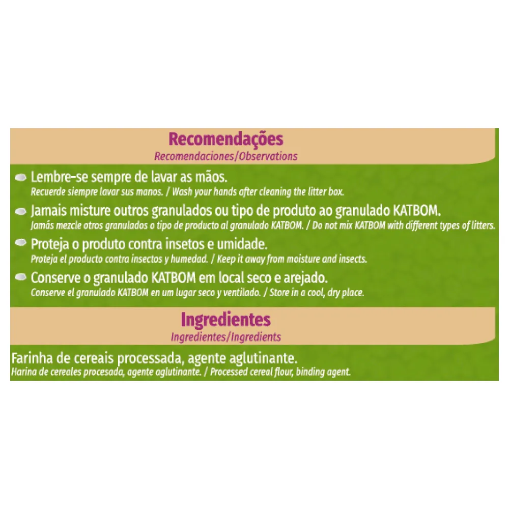 Areia para Gato Katbom Natural Granulado Higiênico Biodegradável — foto 3