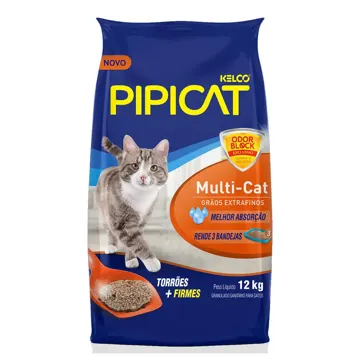 Areia Pipicat Multi-Cat Odor Block para Gatos