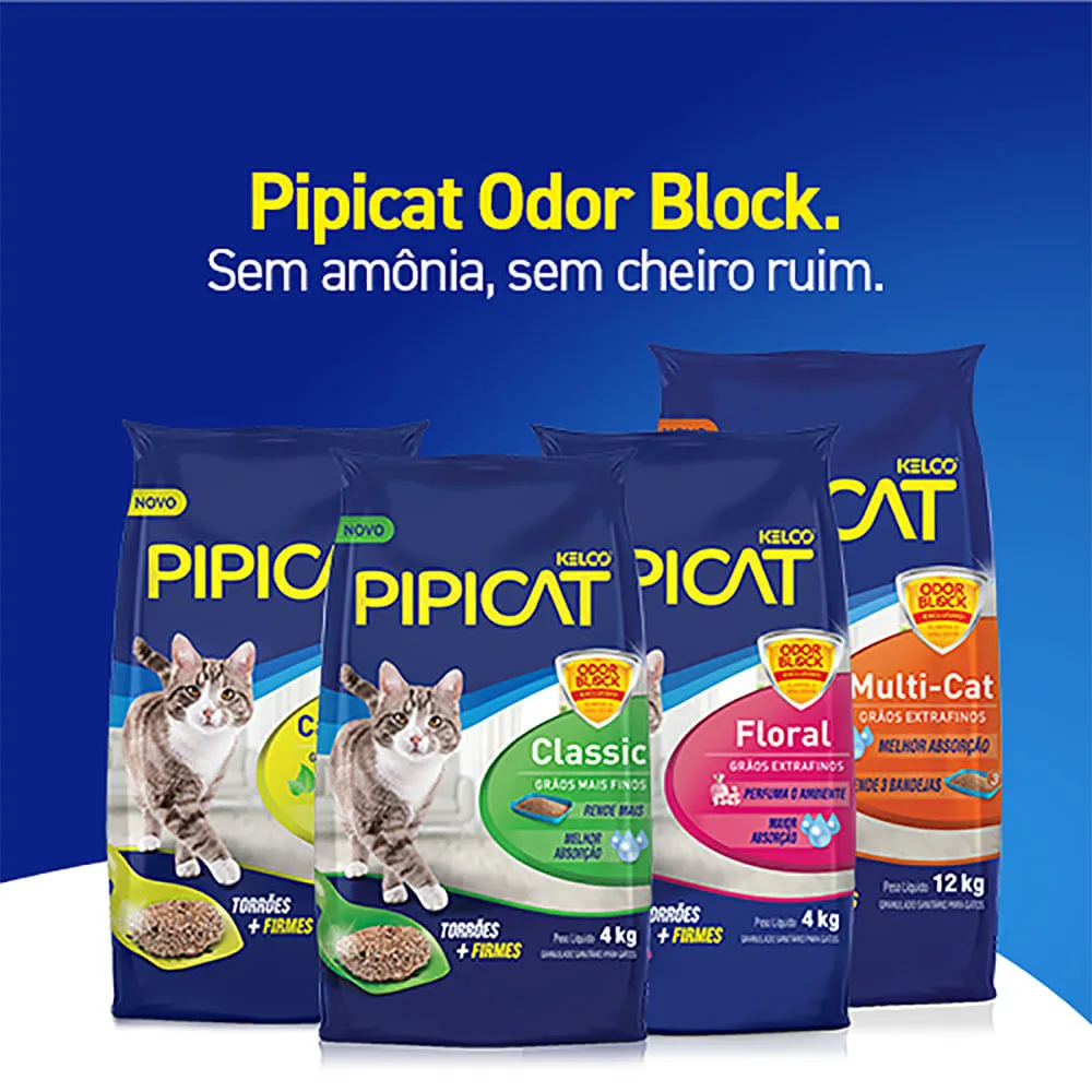 Areia Pipicat Multi-Cat Odor Block para Gatos — foto 3