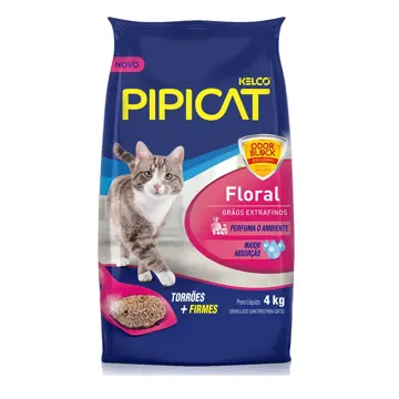 Areia Pipicat Perfumada Floral para Gatos