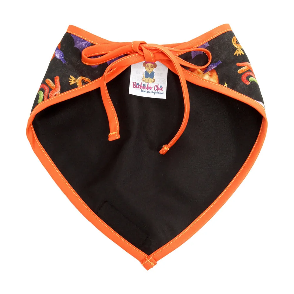 Bandana Halloween Bichinho Chic Laranja — foto 2