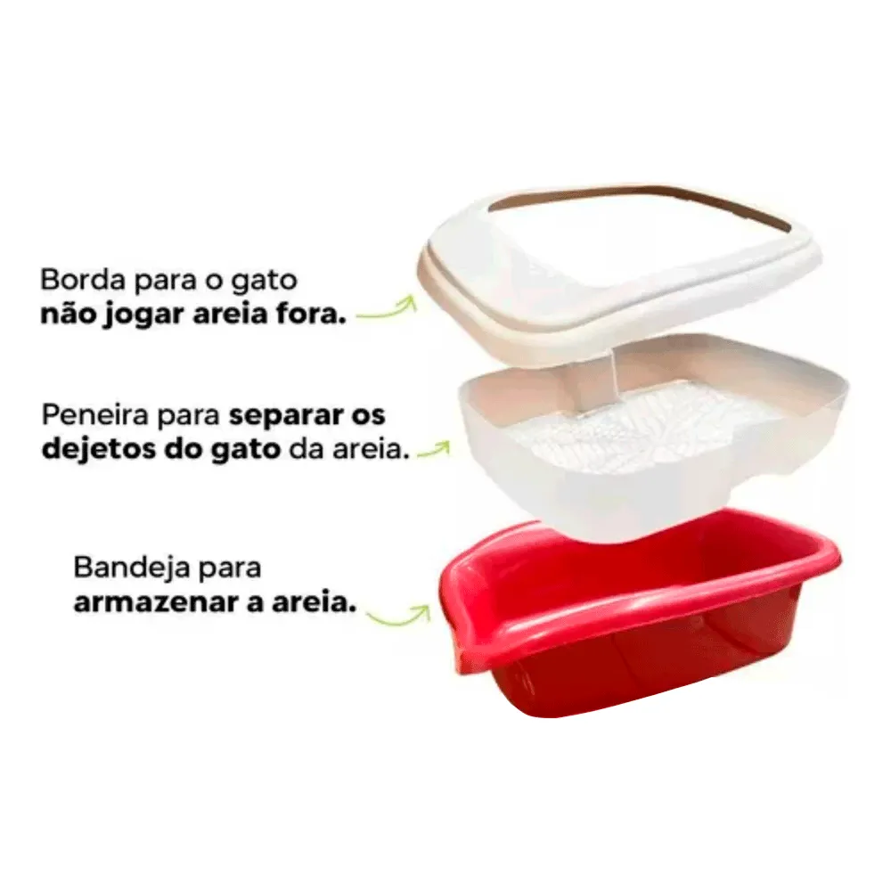 Bandeja Higiênica Furba Alvorada Vermelha — foto 2