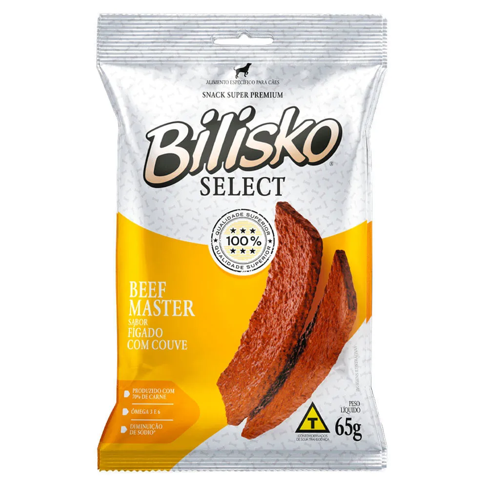 Petisco Bilisko Bifinho para Cães de Fígado com Couve