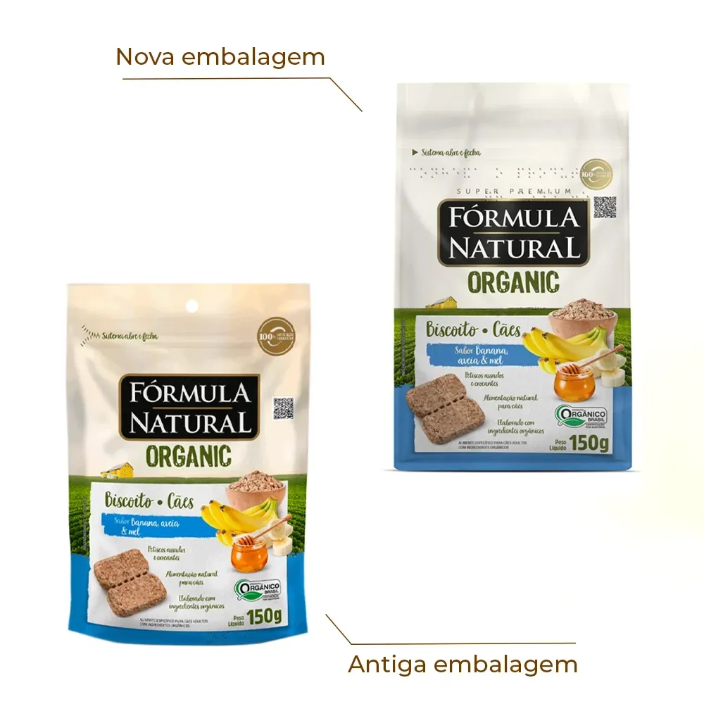 Biscoito Fórmula Natural Organic Cães Adultos Banana — foto 2