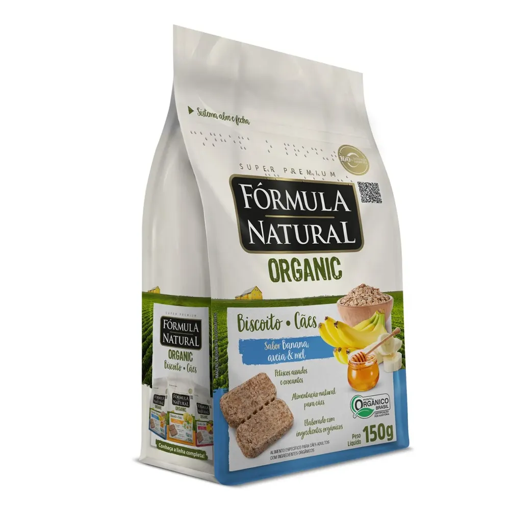 Biscoito Fórmula Natural Organic Cães Adultos Banana — foto 3