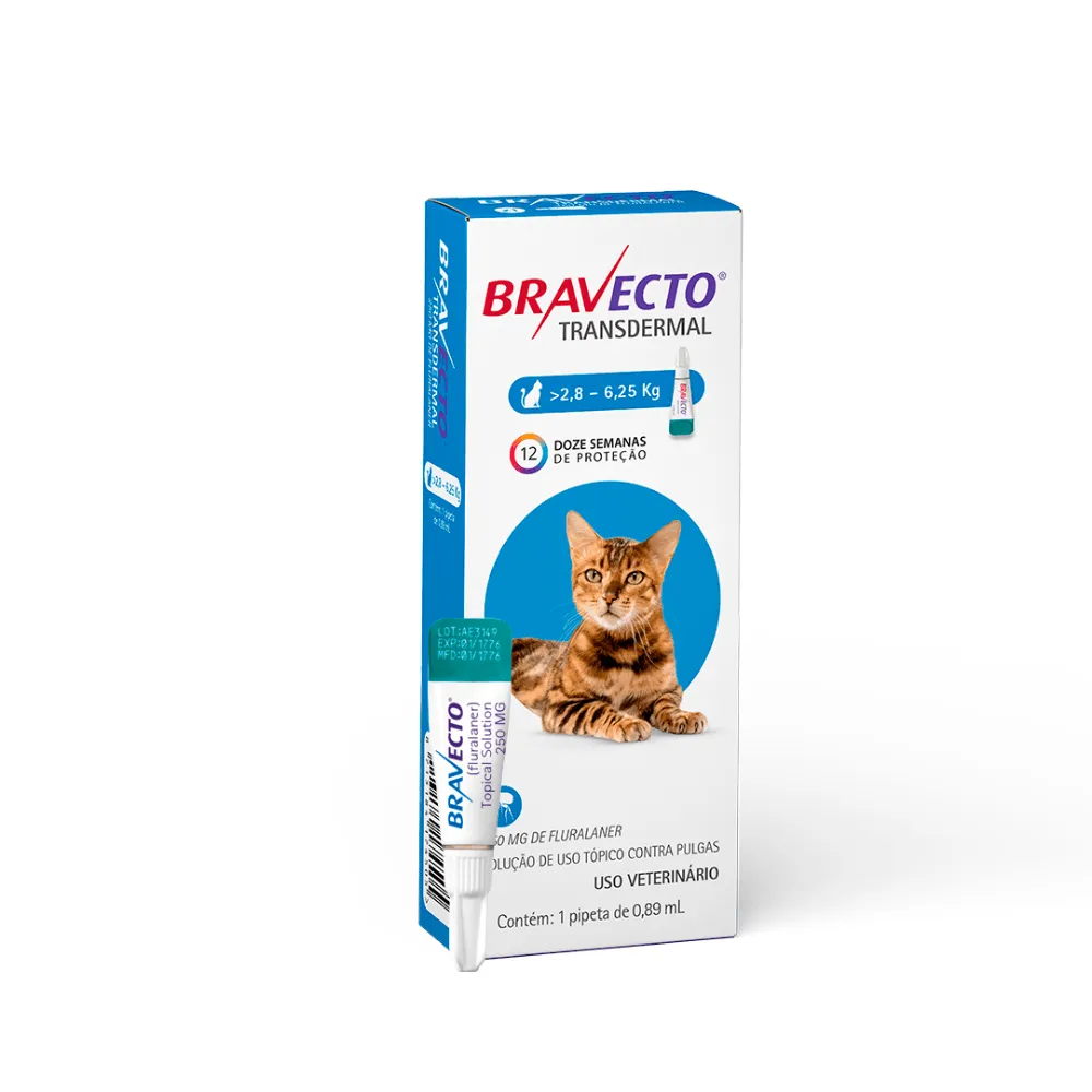 Antipulgas Bravecto Transdermal Gatos 2,8 a 6,25kg