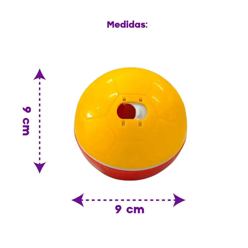 Brinquedo Comedouro Crazy Ball Amicus Vermelho e Amarelo — foto 4