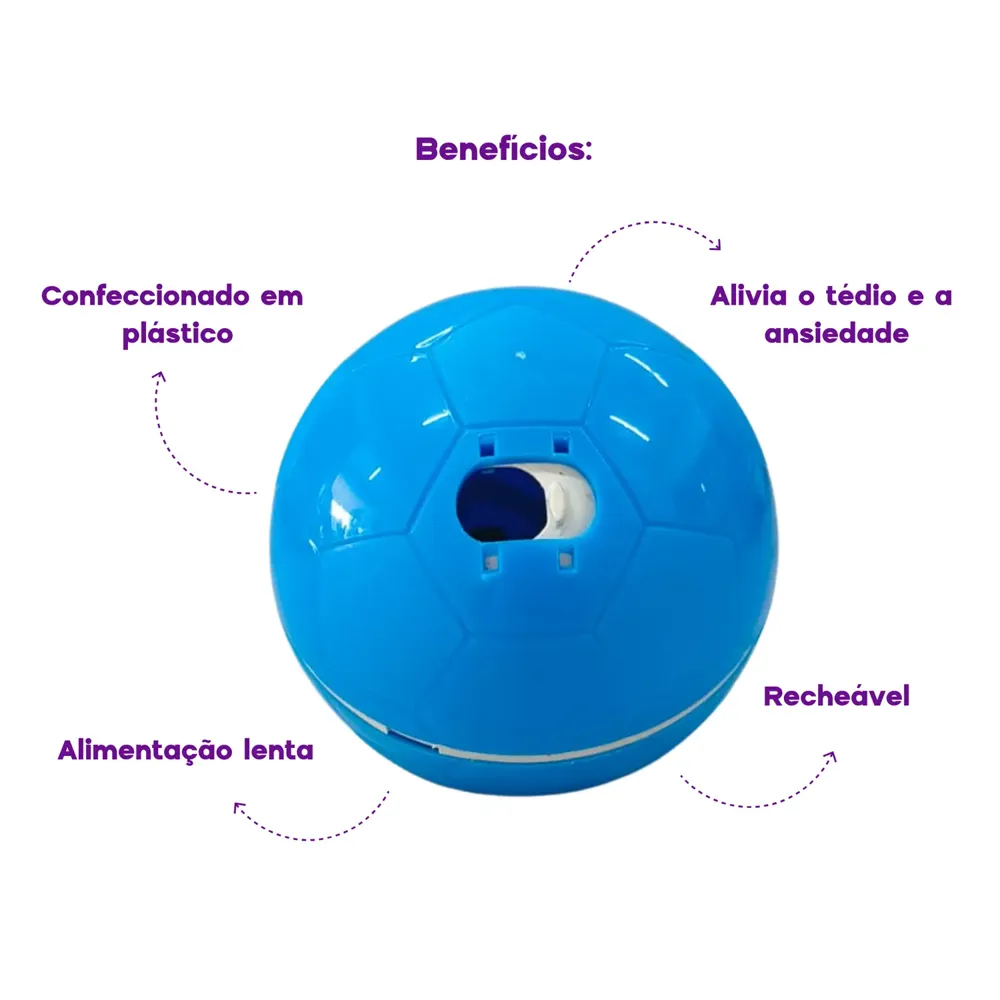 Brinquedo Comedouro Amicus Crazy Ball Azul — foto 4