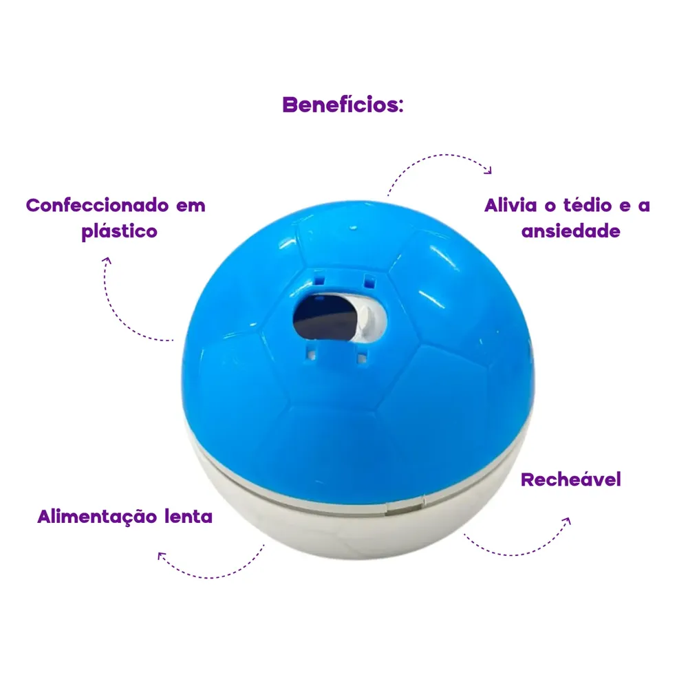 Brinquedo Comedouro Amicus Crazy Ball Azul e Branca — foto 6