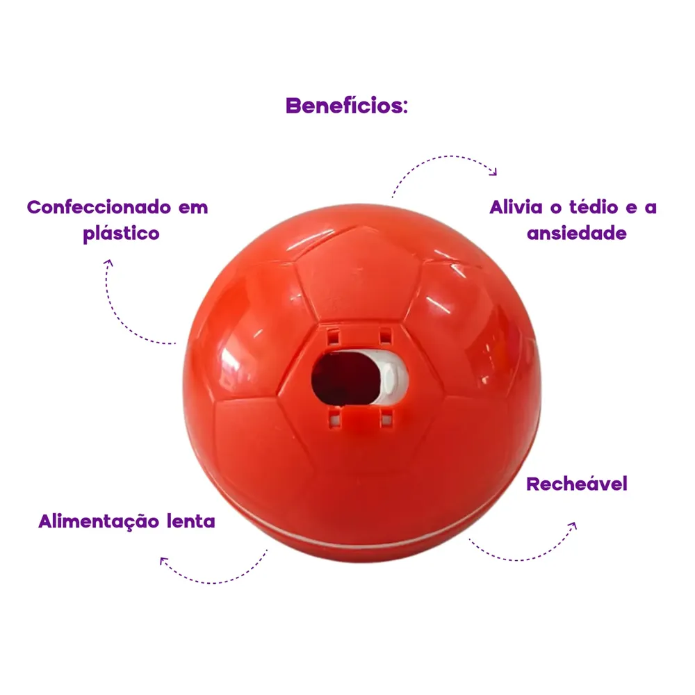 Brinquedo Comedouro Amicus Crazy Ball Vermelho — foto 4