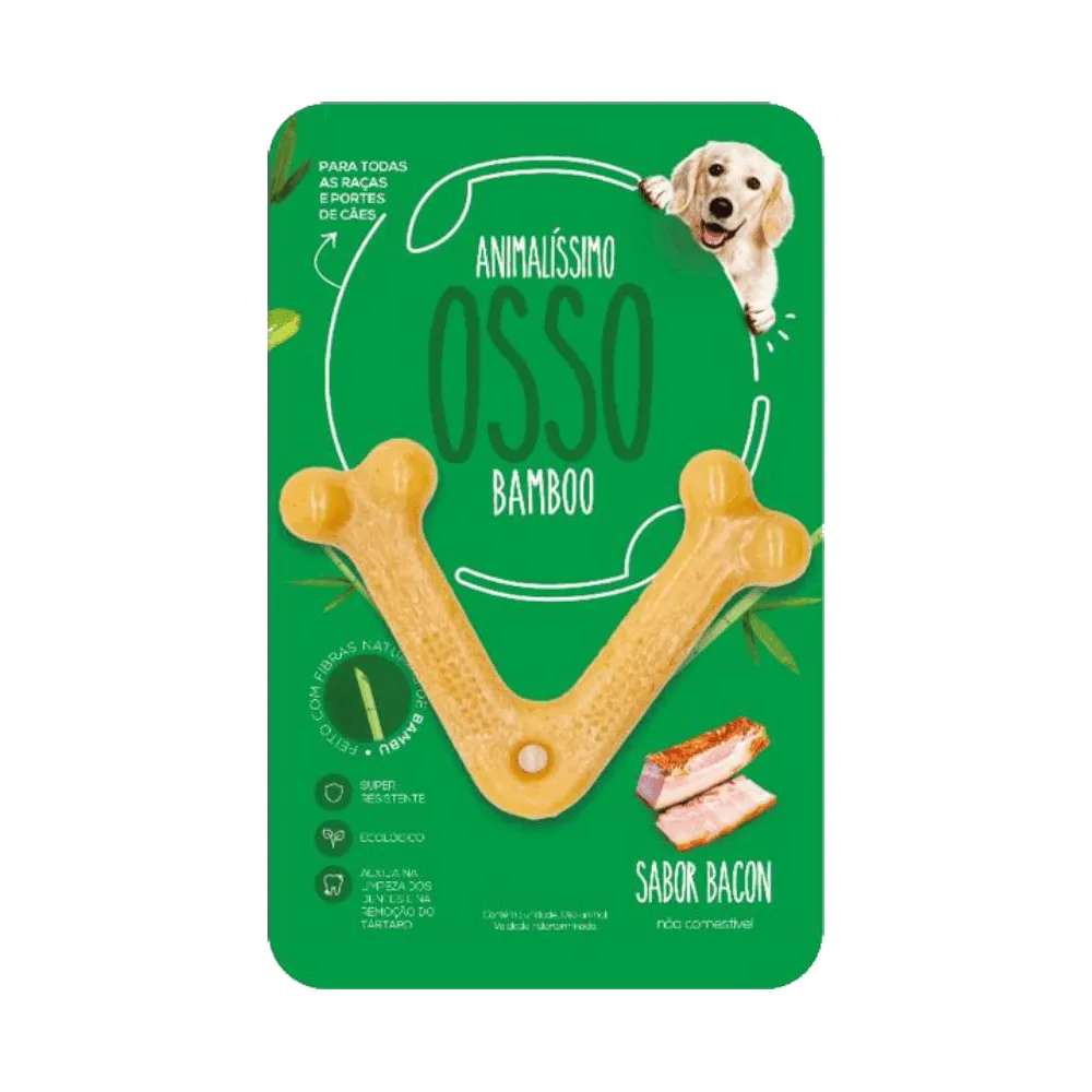 Brinquedo Osso Bamboo em V Animalíssimo