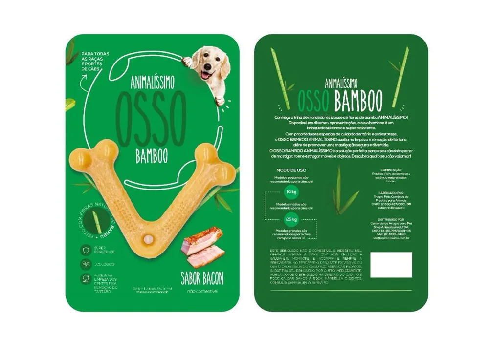 Brinquedo Osso Bamboo em V Animalíssimo — foto 2