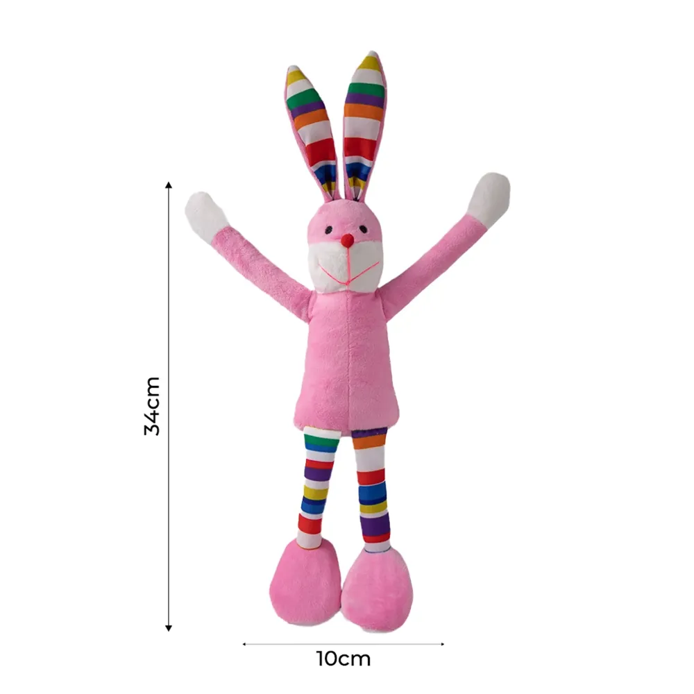 Brinquedo Pelúcia Coelho Pernudo Rosa Fabrica Pet — foto 2
