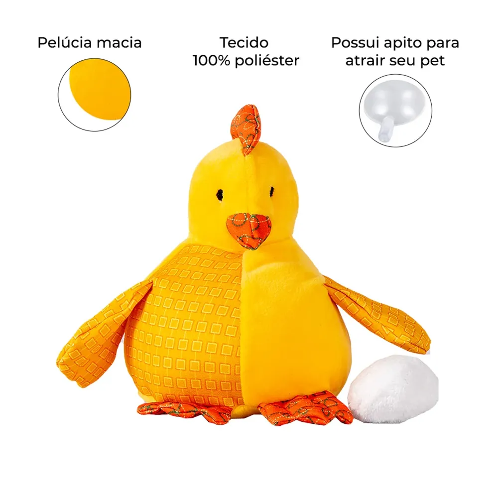Brinquedo Pelúcia Mamãe Galinha Fabrica Pet — foto 3