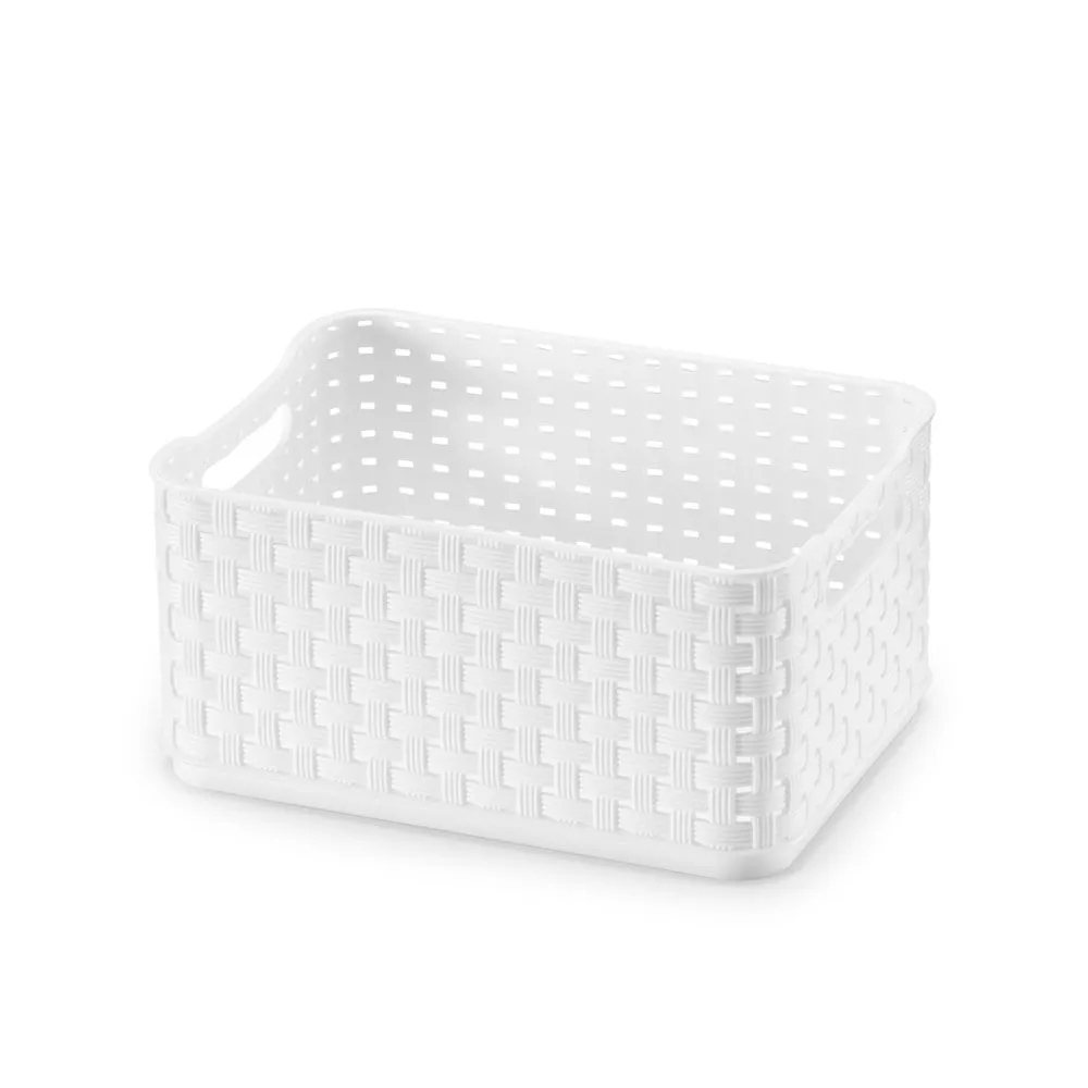 Caixa Organizadora Rattan Branca Arthi — foto 3