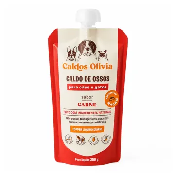 Caldo de Ossos Olivia para Cães e Gatos Carne