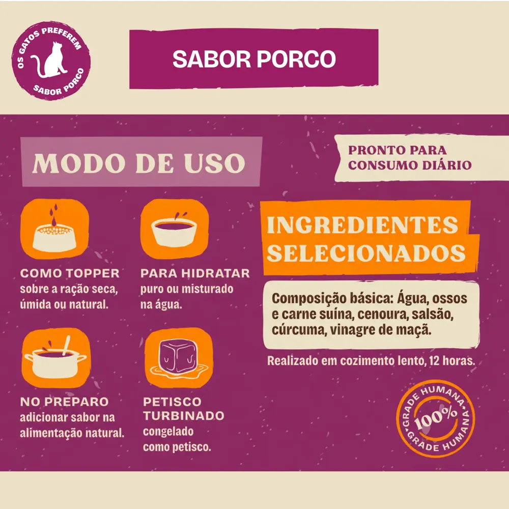 Caldo de Ossos Olivia para Cães e Gatos Porco — foto 3
