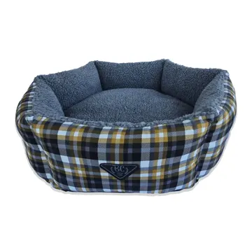 Cama Hexa Xadrez Bichinho Chic Cinza