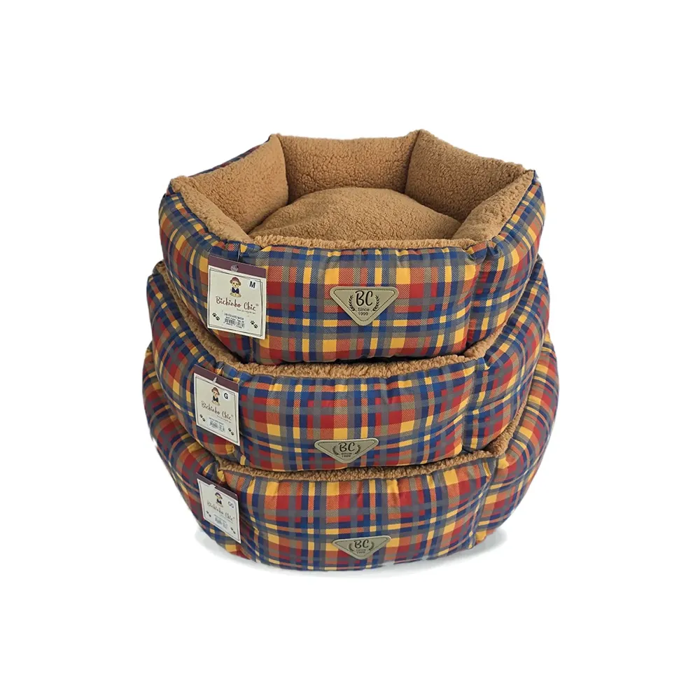Cama Hexa Xadrez Bichinho Chic Marrom — foto 5