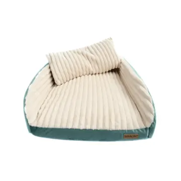 Cama Roma Bichinho Chic Marfim com Verde