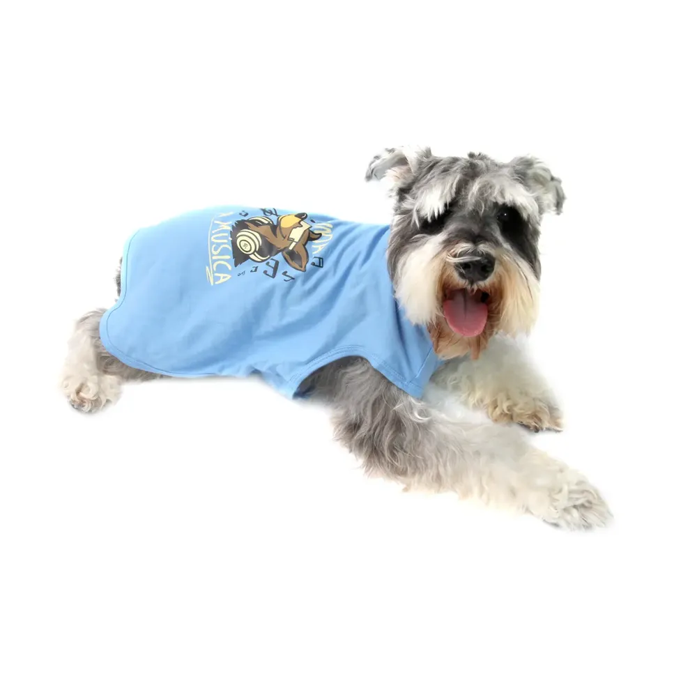 Camisa Música Bichinho Chic Azul
