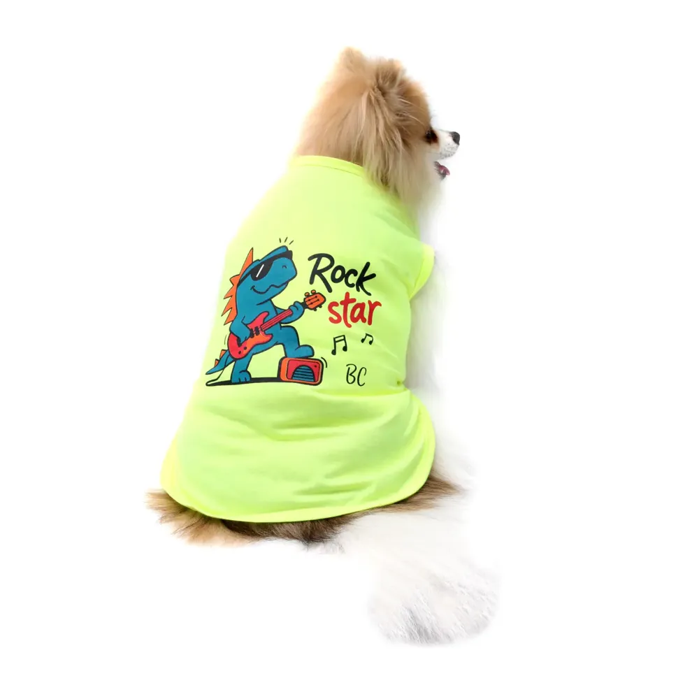 Camisa Rock Star Bichinho Chic Amarela — foto 5