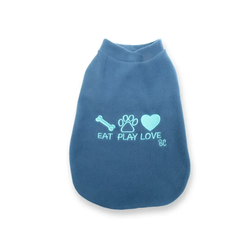 Camiseta Eat Play Love Azul Bichinho Chic — foto 5
