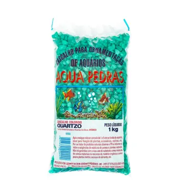 Cascalho para Aquário Quartzo Nº 2 Aqua Pedras Verde Escuro