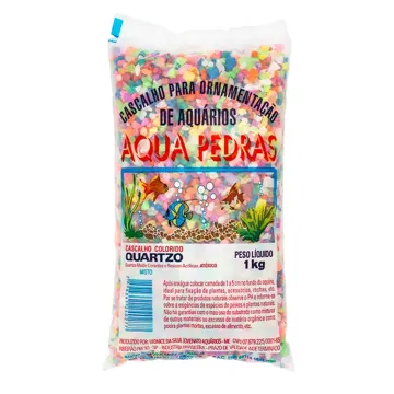 Cascalho para Aquário Quartzo Nº 2 Aqua Pedras Misto