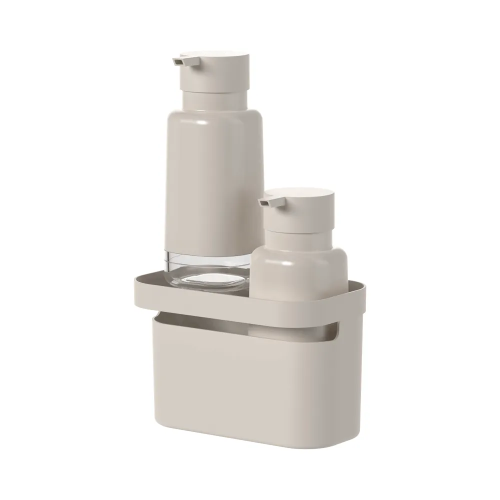Conjunto Dispensers e Organizador Flow Bege Ou — foto 2