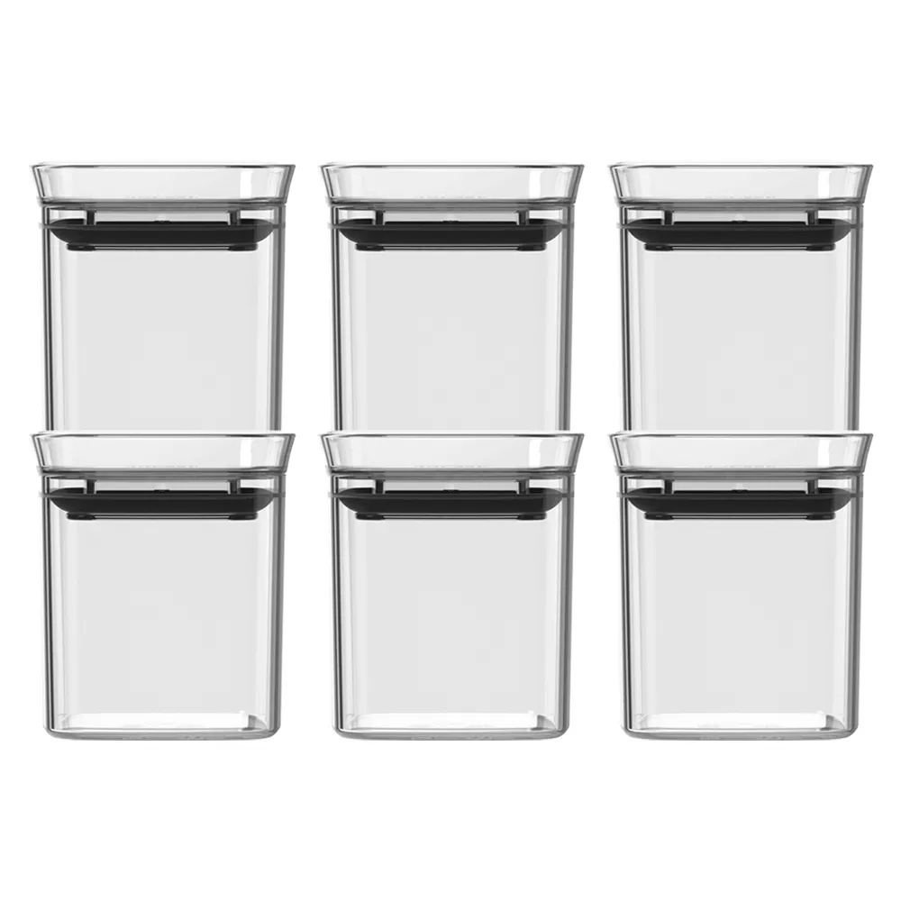 Conjunto Pote Organizador Hermético 6 Peças Block Ou — foto 2