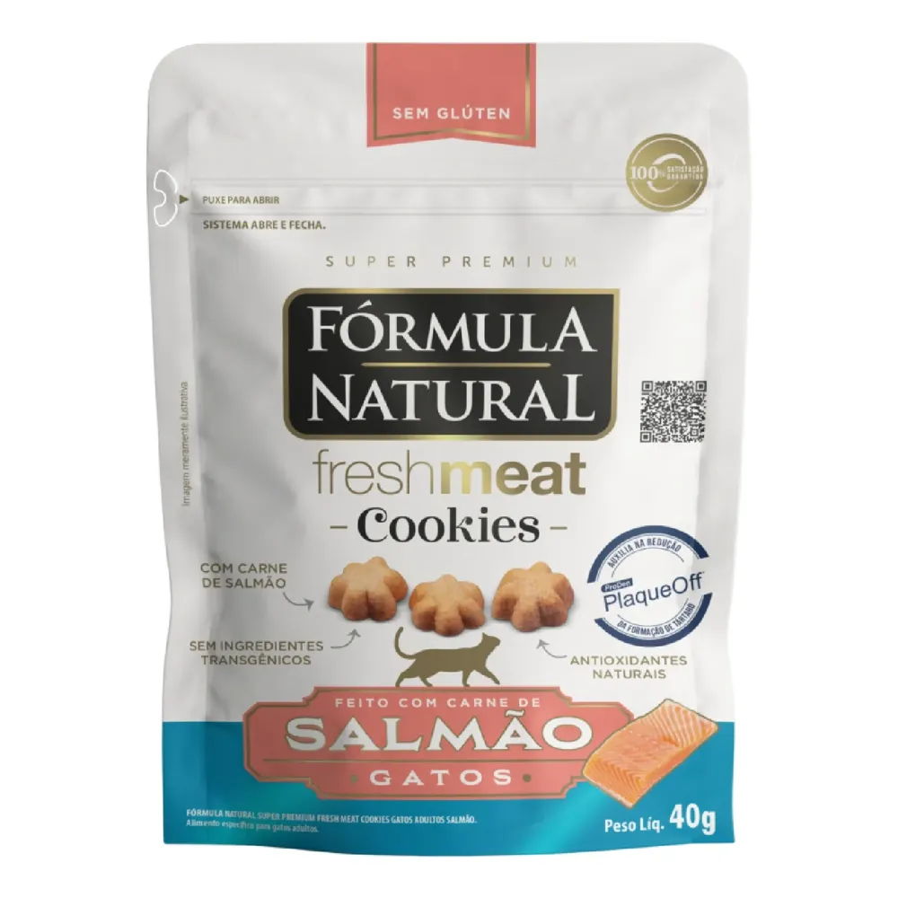 Cookies Fórmula Natural Fresh Meat Gatos Adultos Salmão