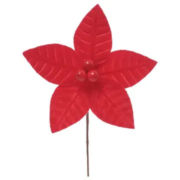 Flor Poinsetia Decorativa Natal Vermelha Cromus